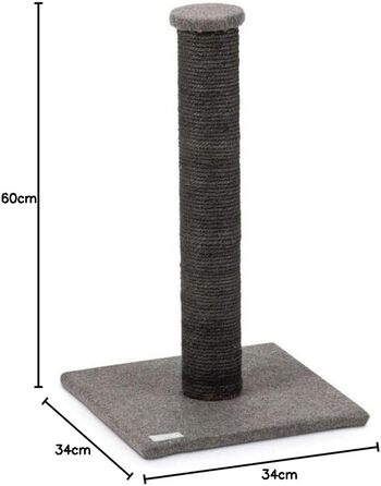 Дряпальня для котів Karlie Gina, сіра, 34x34x60 см