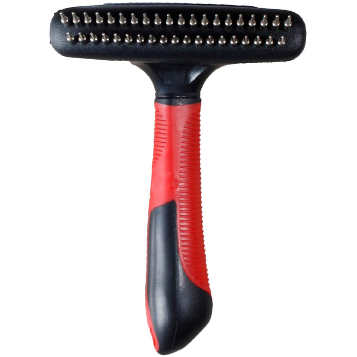 Гребінець для собак Karlie Unterwoll-Harke, гумовий, червоно-чорний, 16,5x11x6 см
