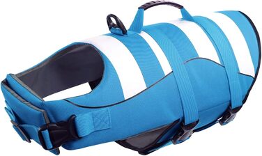 Жилет рятувальний для собак, блакитний XXL, регульований, для малих, середніх та великих собак