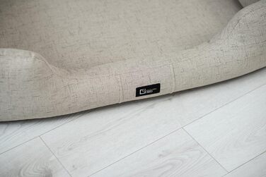 Ортопедичне ліжко для собак Bruno Grosse середнього розміру. М'яке ліжко-матрац для собак з Aura-тканини, з Memory Foam. Зручне, зносостійке та міцне (L, Бежевий)