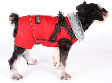 Зимові куртки для собак, жилети для собак з шлейкою, тепла куртка для собак, зимові куртки для собак для вітру та вологи, відбивачі, флісова зимова куртка для маленьких, середніх та великих собак (червоний, L) L червоний