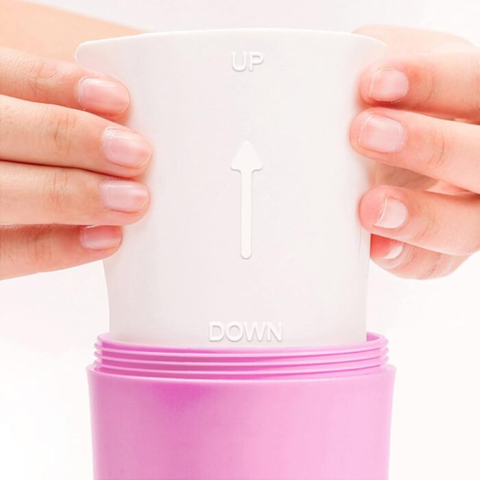 Очисник лап для собак і котів, силіконовий, рожевий (M)