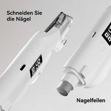 Yagerod Lichtschere Pro: професійна LED-ножиця для грумінгу котів та собак, 2-в-1, з екраном, тихий мотор, збірник для шерсті (білий)