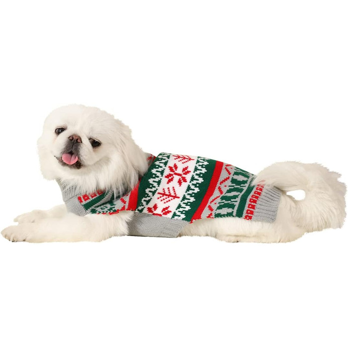 Теплий зимовий светр для собак середніх та великих порід - Knitted Sweater Costume Outfit