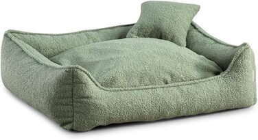 Ліжко для собак Gutekissen® Bear - середні породи, миється, з подушкою, вибір кольору та розміру (80x70, XS, зелений)