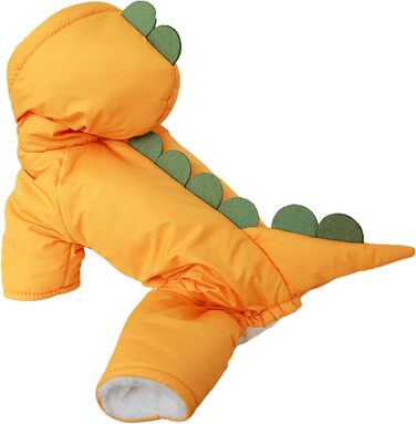 Теплий зимовий костюм для собак - Комбінезон з капюшоном для маленьких собак (Жовтий, XS)