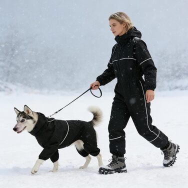 Водонепроникна куртка для собак, тепла та зручна - цілісний халат для собак, розмір 2XL | Ідеально для прогулянок в снігу та активного відпочинку