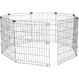 Клітка-вольєр для собак та інших домашніх тварин Amazon Basics, металева, складна, 91 см (76.2 см у висоту)