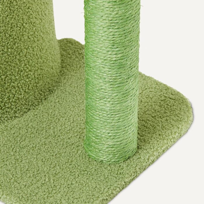 Кігтеточка-стовбур для котів Amazon Basics – кактус, багатоярусна, 78 см, зелена