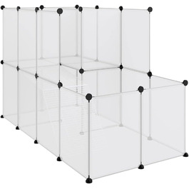 Прозора клітка для дрібних тварин vidaXL 142x74x93 см, PP і сталь