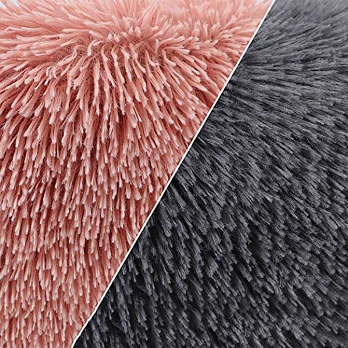 Квітковий лежак для котів та собак, Doughnut форма, 60 см, сірий. Легко чиститься