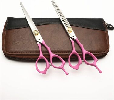 Набір професійних ножиць для грумінгу собак 7.0 дюймів, нержавіюча сталь, для тіла, лап, обличчя, безпечні та гострі