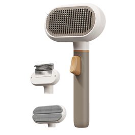 Щітка для догляду за шерстю собак та котів | 3 насадки, видалення шерсті, для короткої та довгої шерсті, для дому, офісу