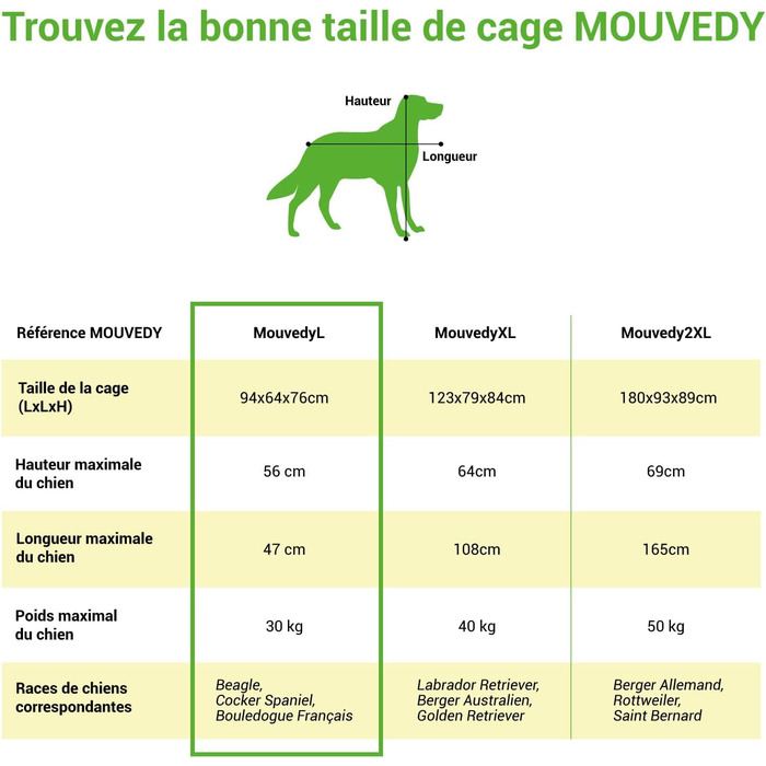 Транспортна переноска для собак MouvedyL, 94x64x76 см, переноска для собак для дому та вулиці, 2 дверцята, висувна підставка, 360° колеса