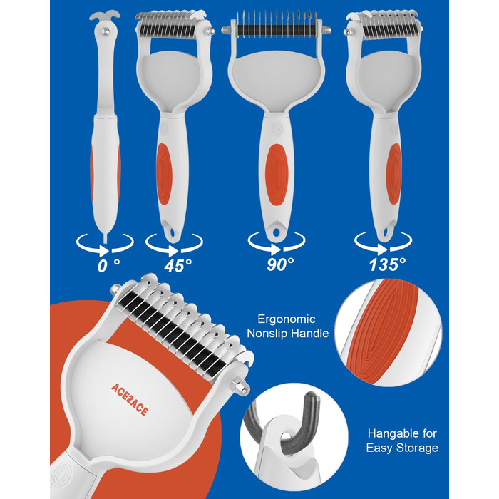 Щітка для собак для видалення підшерстка, щітка для собак для видалення підшерстка, щітка для котів для видалення шерсті, гребінець для собак та котів для розплутування, щітка для догляду за домашніми тваринами, щітка для котів для вузлів, ковтунів, вільн