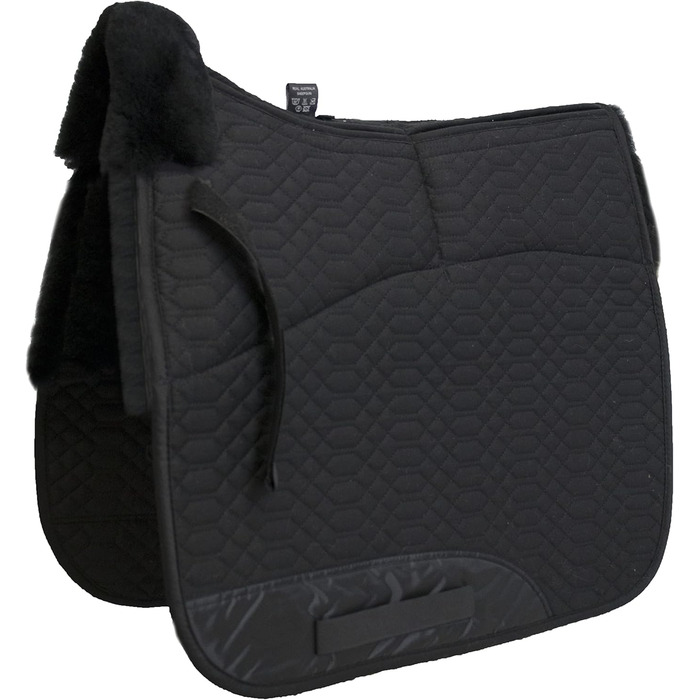Підкова Engel Reitsport для виїздової їзди з наповнювачем та овечкою, чорна, середнього розміру