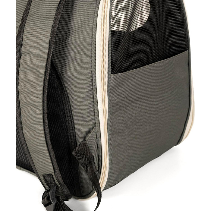 Рюкзак для тварин Petsona: переноска для кота та собаки, сірий, 37 × 34 × 25 см