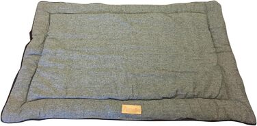 Ортопедична подушка для собак Ellie-Bo, з віскоеластичної піни, з підкладкою з імітації замші, з натуральним хутром, розмір S, 61 см, чорна (XXL - 117 x 75 x 3 см, двостороння твід та імітація чорного хутра)