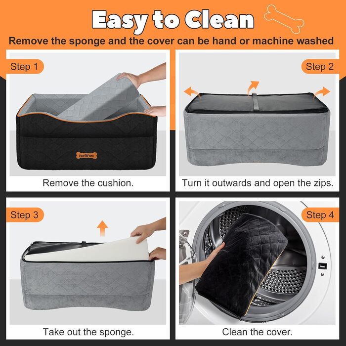 Автокрісло для собак VavoPaw: комфортне та безпечне автокрісло для середніх та маленьких собак (до 23 кг), чорний/сірий, розмір M