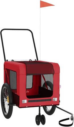 Причіп для велосипеда Gecheer для собак, чорний, з оксфордської тканини та металу, вантажний, транспортний, 93934, зелений (135 x 68.5 x 73.5 см, червоний)