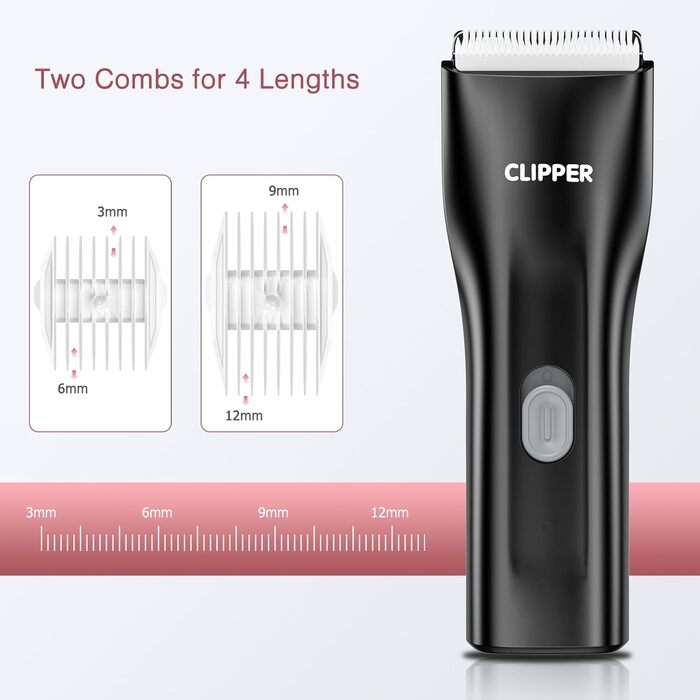 Набір для грумінгу собак LOFICOPER: безшумний триммер для догляду за шерстю, включає гребені та знімні насадки, IPX7, акумуляторний