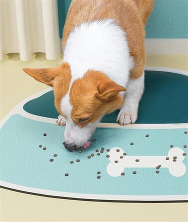 Нековзна килимок для годування собак GIBZ: водонепроникний, великий розмір 40x60 см, зелений