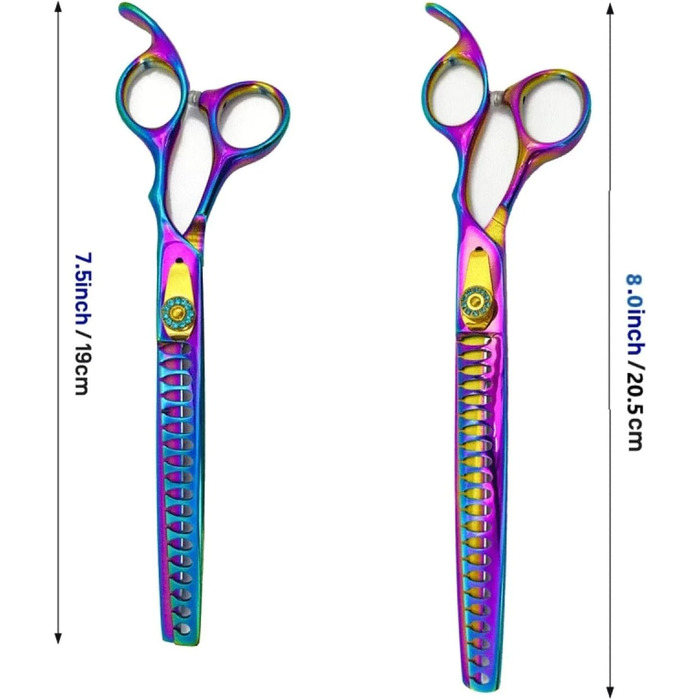 Професійна фен-ножиці для собак, 21 см: розріджуючі та фінішні ножиці для грумінгу тварин