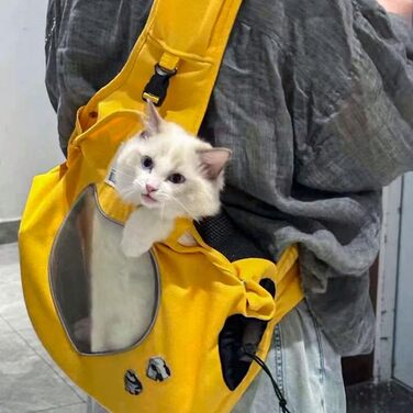 Сумка-переноска для собак та котів, легка переноска для тварин, зелена (жовта)