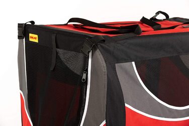 Транспортна переноска для собак та котів, 91x64x64 см, червона. Клітка-переноска для подорожей, відпочинку, собак та котів.