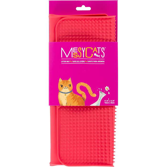 Силіконова килимок для котячого туалету Messy Katzen 45,1x34,9 см кавуновий