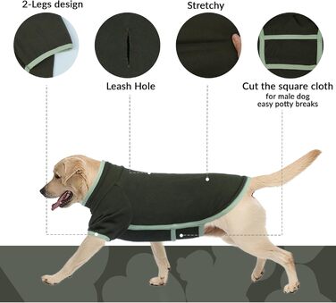 Пуловер для собак маленьких порід, Чихуахуа, Французький бульдог. Зимовий одяг для собак (XL, хакі)