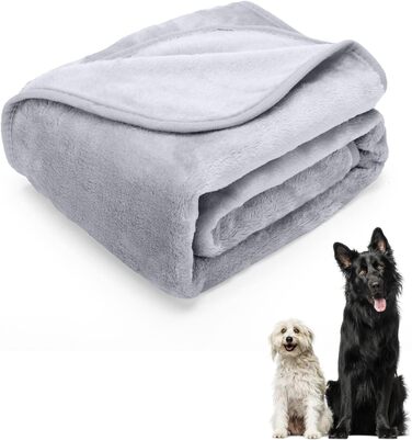 М'яка флісова ковдра для собак Nobleza, 160x100 см, сіра
