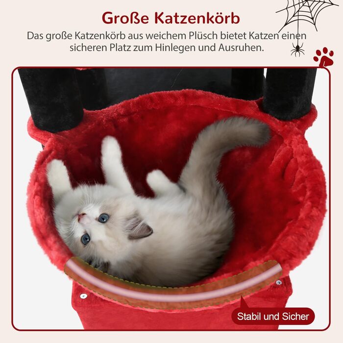 Драбина для котів Globlazer XL, Готичний стиль, сірий, 156 см, з будиночком та кігтеточками