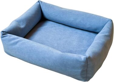 Преміум ліжко для кота - комфорт та стиль з Magic Velvet, тканина з сертифікатом Ökotex 100, стійке до пошкоджень та легко чиститься (Блакитне)