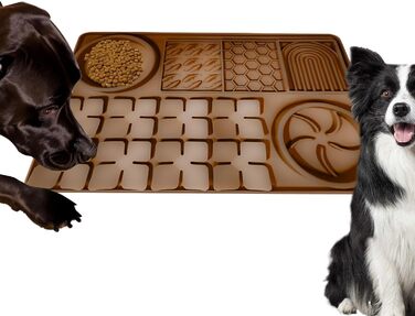 Килимок для повільного годування собак, антистрес, коричневий