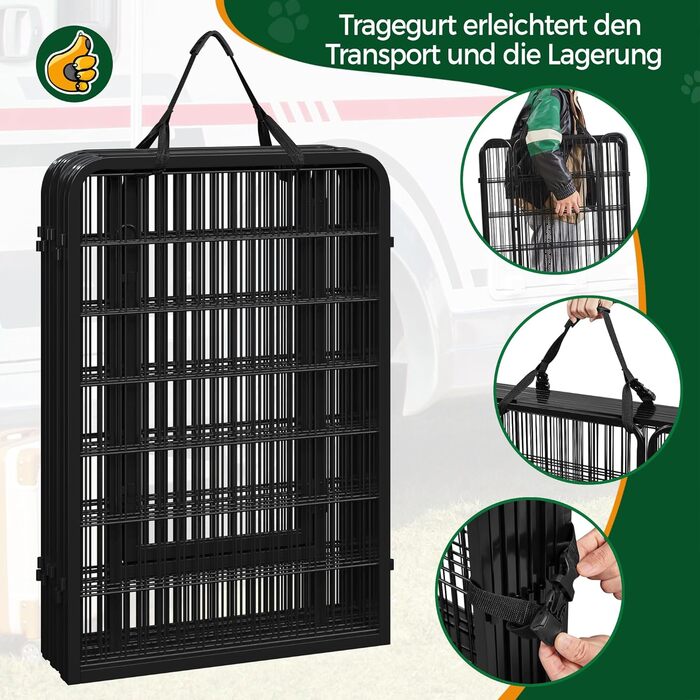 Клітка для цуценят Yaheetech з 24 елементів, 100 см, для дому та саду