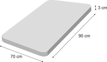 Килимок для собак, лежанка для собак середніх порід L - 90 x 70 см, колір темно-коричневий, матеріал Codura