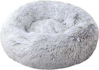 Крісло-гніздо для собак та котів Astorpet Donut Cush, велике, середнє та маленьке, зручне та приємне на дотик, можна прати (L, світло-сірий)