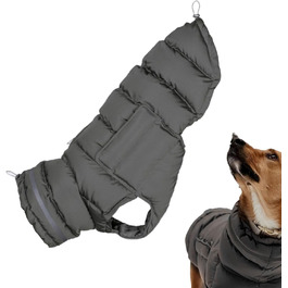 Зимовий теплий одяг для собак - куртка з поліестеру, 75 см | Тепла верхня одяг для собак маленьких, середніх та великих порід, стійка до холоду, модний одяг для активного відпочинку | Зимовий одяг для собак