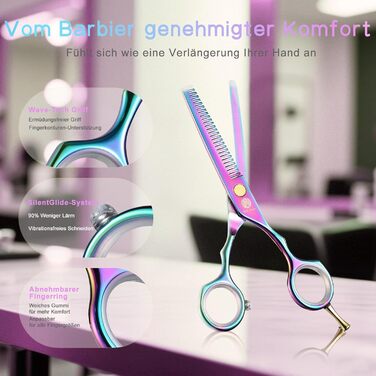 Професійні перукарські ножиці Purple Dragon 5.5 дюймів - набір для стрижки жінок та чоловіків
