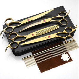 Набір для грумінгу собак та котів, професійний 5-в-1, з гребінцем, 440C нержавіюча сталь