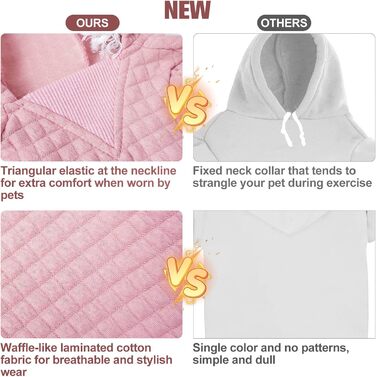 Світшот для великих собак BEAUTYZOO з кишенями, одяг для собак, для хлопчиків та дівчаток, вафельна тканина, бавовна з ламінуванням, теплий одяг для тварин з отвором для шапки, розмір 2XL (довжина спини 68.6 см, обхват грудей 90.2 см, обхват шиї 63.5 см),