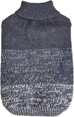 Теплий зимовий одяг для собак: м'який пуловер Jecikelon з відтінками, роллекруаген, розмір S, темно-синій