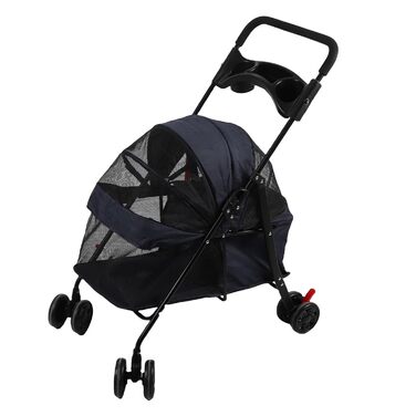 Дитяча та тваринна візок Yctze з 4 колесами, складаний, з кишенькою та тримачем для напоїв