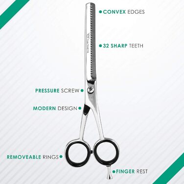 Набір професійних перукарських ножиць Focus World 6.5 дюймів (FW-SET-01) - срібло