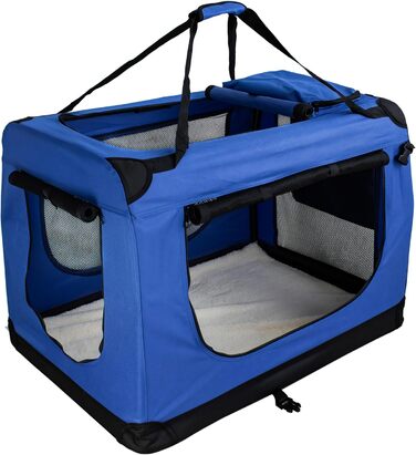 Складана переносна сумка-бокс для собак та котів Petigi XL (82x57x58 см) - блакитна