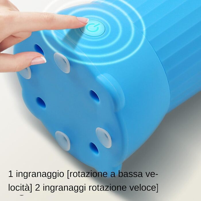 Автоматичний очищувач лап для собак, USB, інтелектуальний Lavapaw, для дому та прогулянок, великі цуценята (блакитний)