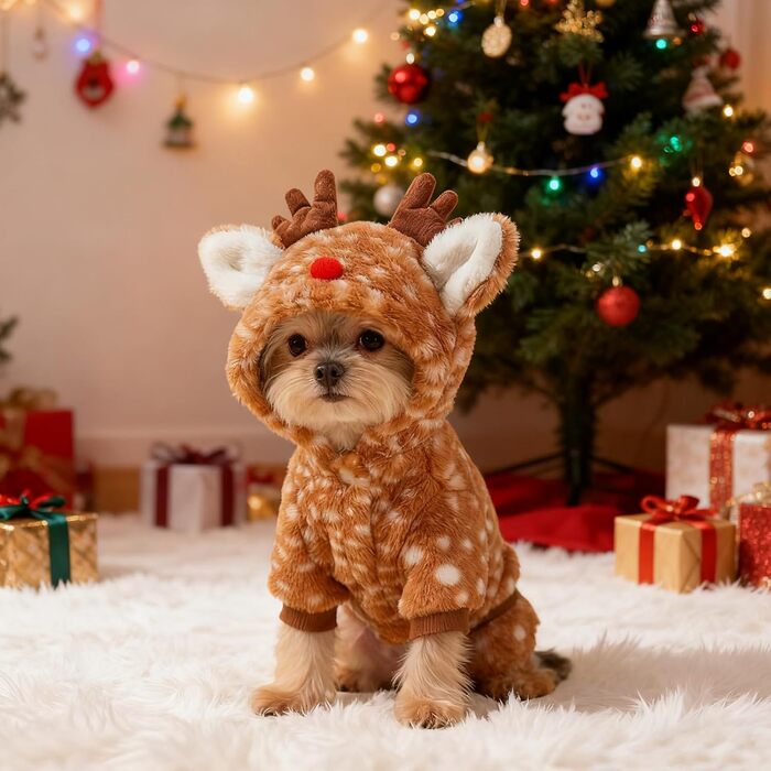 Костюм для тварин на Різдво: костюм для котів та собак (Elch M)