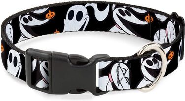 Нашийник для собак Buckle-Down, пластик, кліпса, Nightmare Before Christmas, Zero Pumpkin, 33-45,7 см, ширина 3,8 см