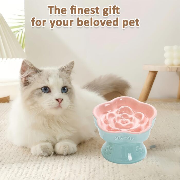 Антишвидкісний миска для собак, миска для котів та маленьких собак, керамічна миска (Морінгблюте)